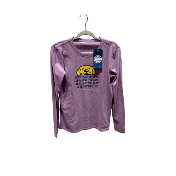 Life is Good Women’s Crusher Long Sleeve Tee Size M I’ll Be Watching You - Picture 1 of 5